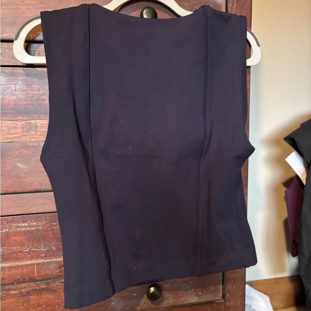 Maeve Seamed Shell Top - Navy Sz Large Runs Small NWT - Picture 4 of 9